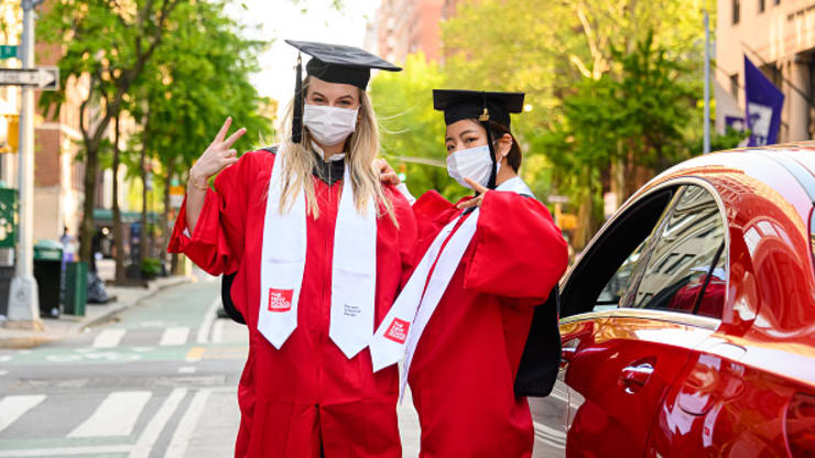 New School High School in NYC graduates, like millions of teenagers across the US this spring 2020, celebrated their graduation with a virtual commencement