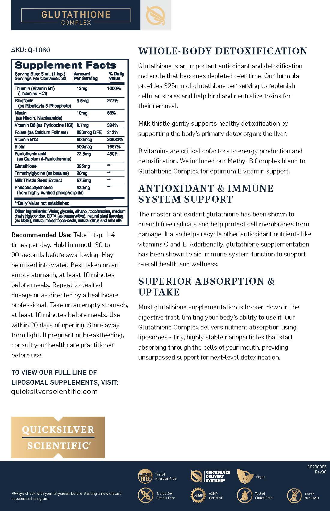 Liposomal Glutathione Complex