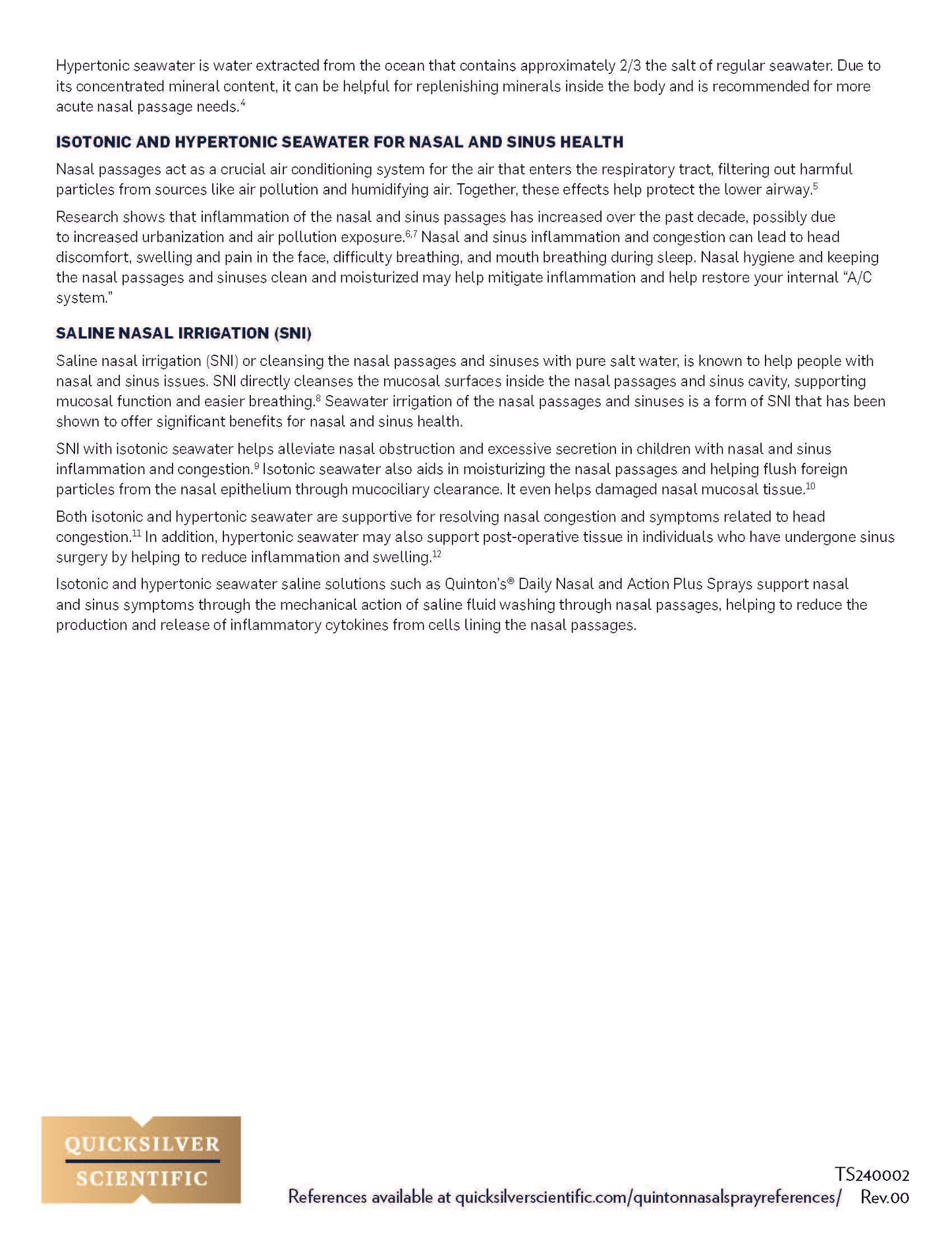 Quinton Action Plus Nasal Spray