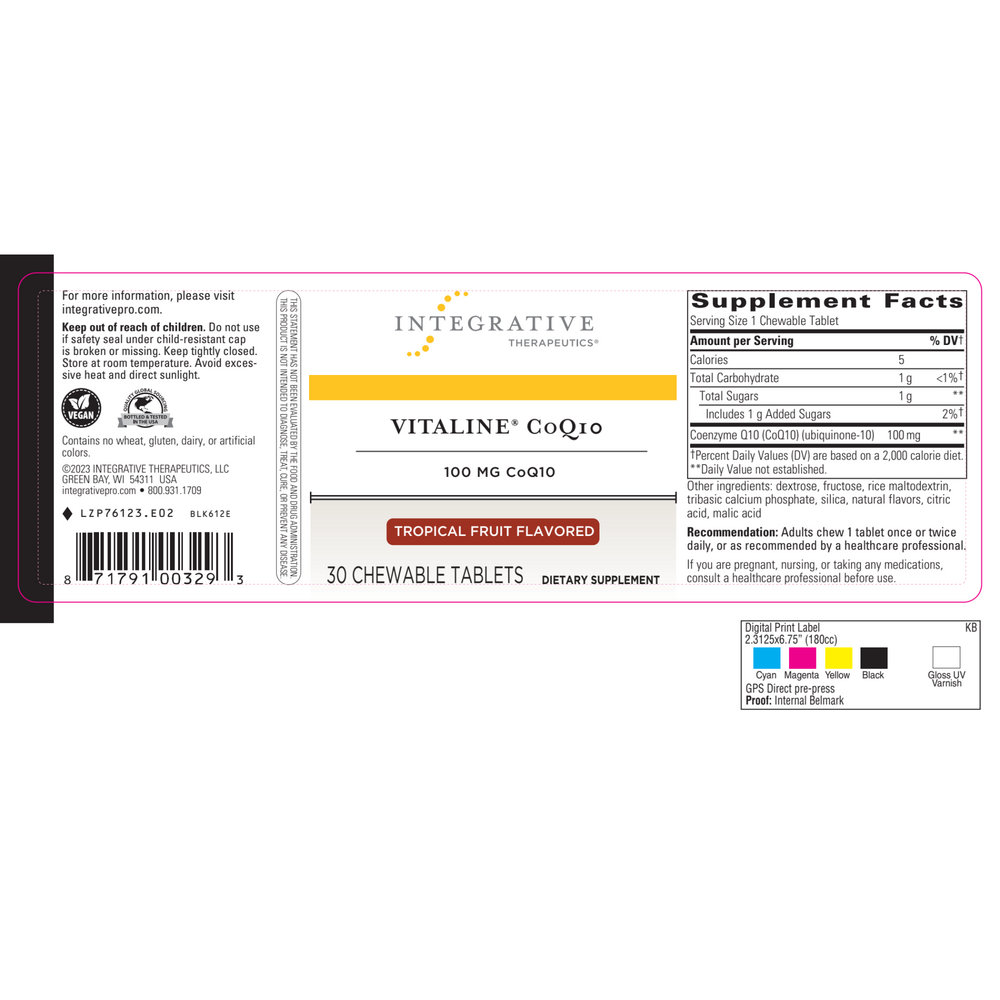Vitaline CoQ10 Coenzyme Q10 (CoQ10) (ubiquinone) — 100 mg