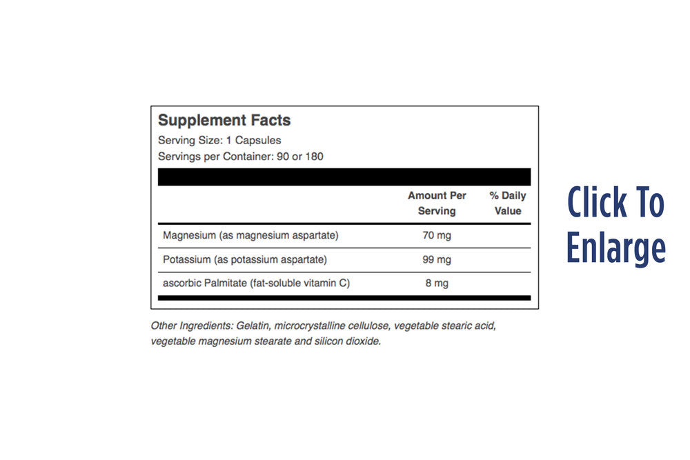 Potassium Magnesium (aspartate) #180 capsules
