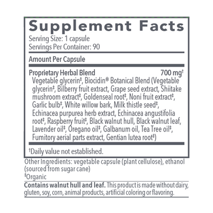 Biocidin® Capsules - Potent Broad Spectrum- 90 capsules