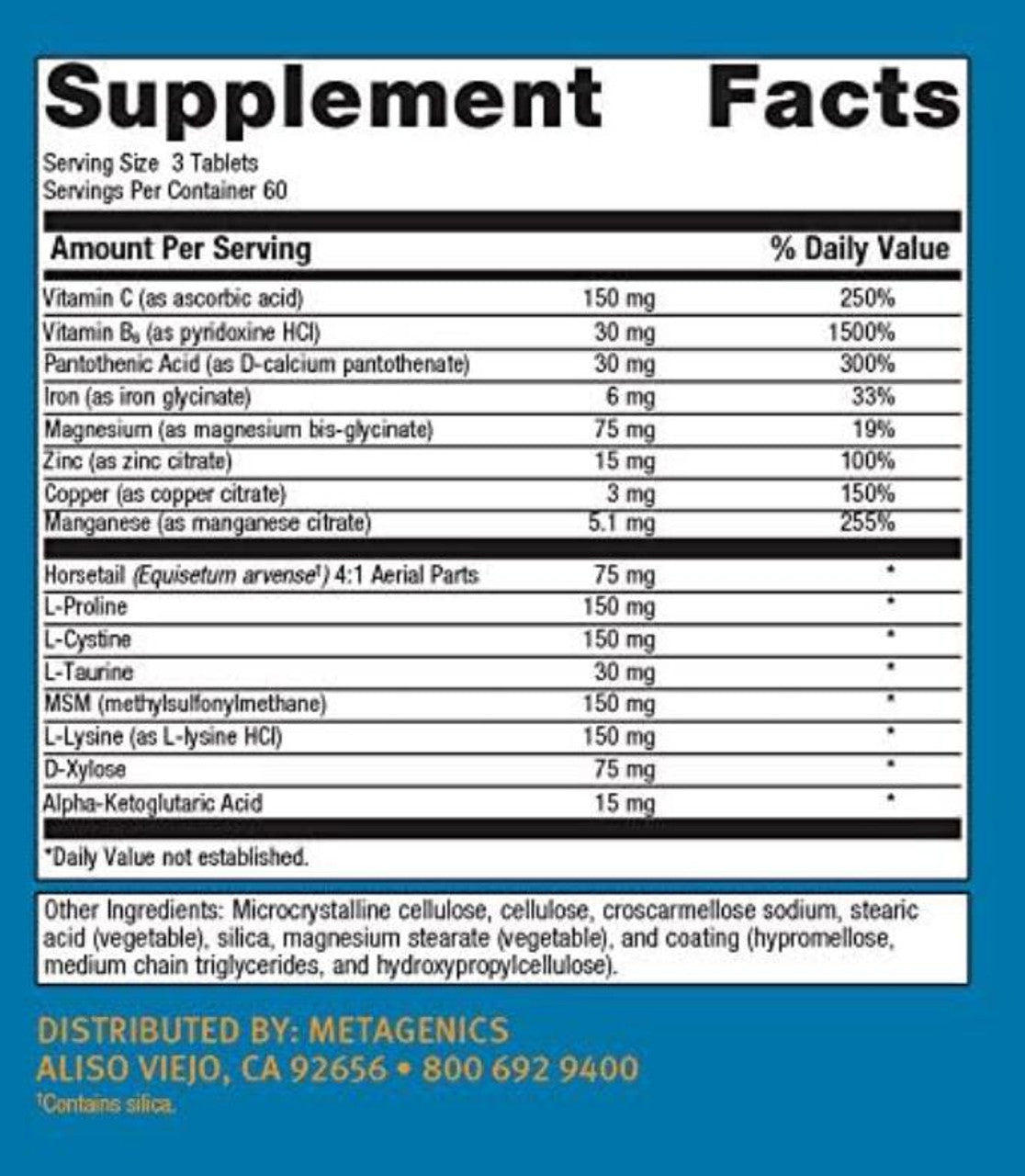 Collagenics 180 tablets