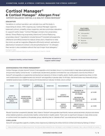 Cortisol Manager 30 tablets
