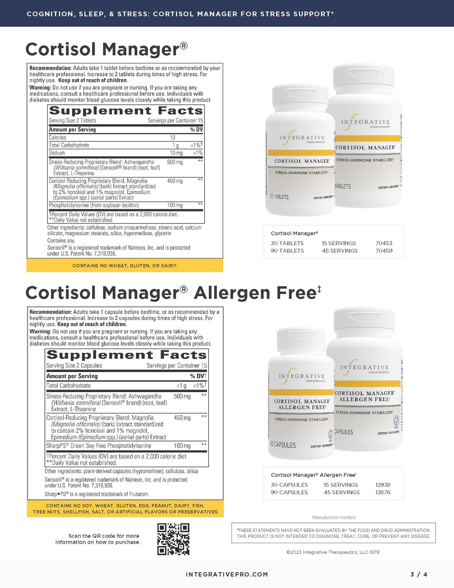 Cortisol Manager 30 tablets