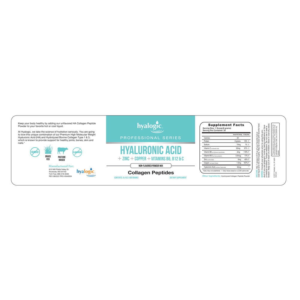 Hyaluronic Acid Collagen Peptide Powder