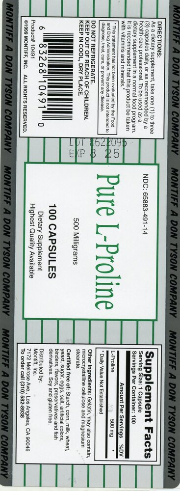 L- Proline 500mg 100 capsules
