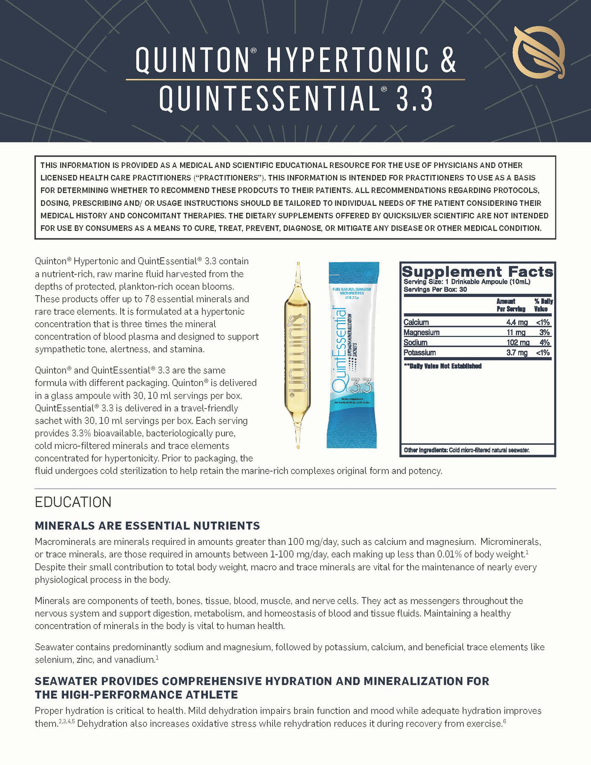 Quinton® Hypertonic Essential Minerals