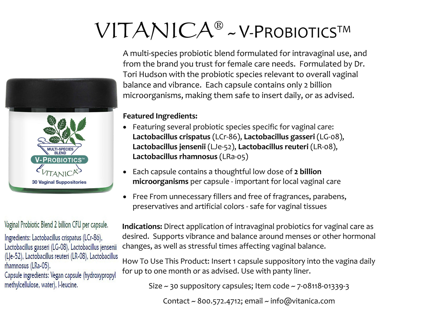 V-Probiotic vaginal Suppository