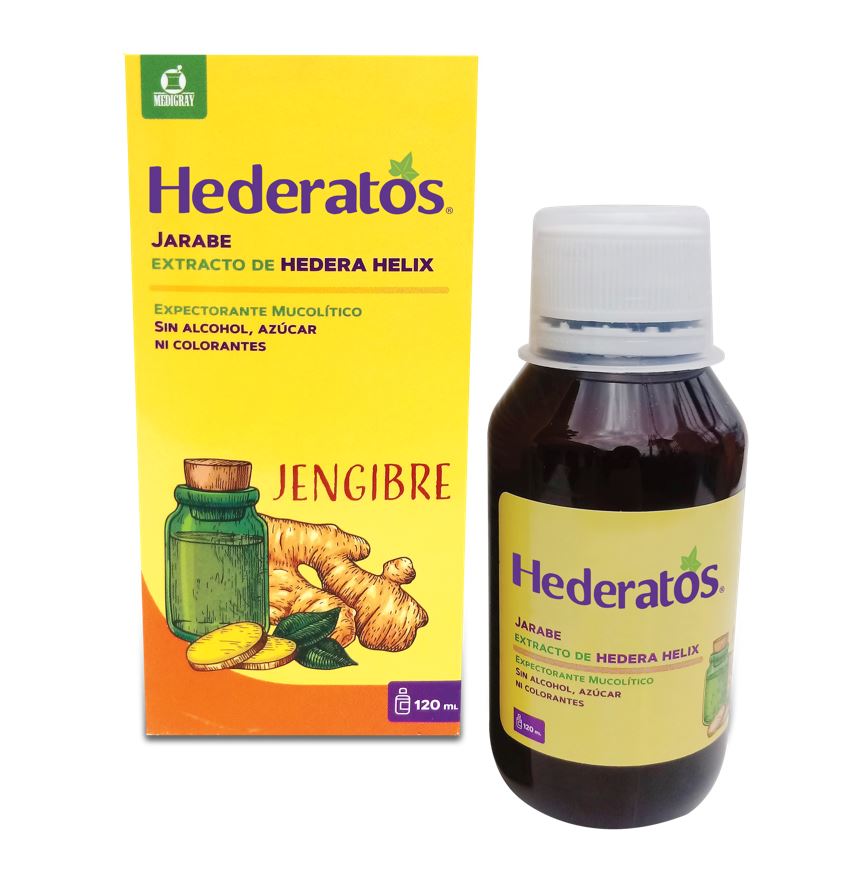 English Ivy and GInger Syrup Hedera Helix Jengibre 120 ml