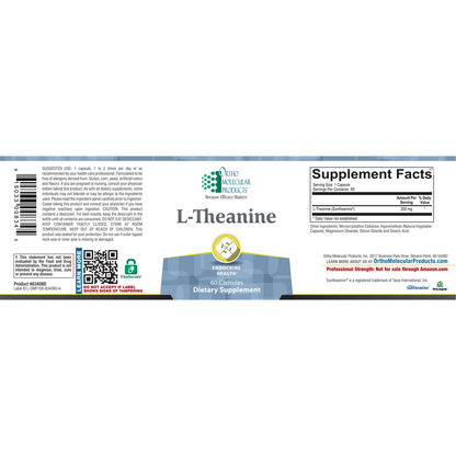 Theanine 200mg OrthoMolecular Labs #60 count