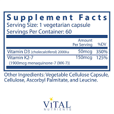 Vital Nutrients K2-7 + D3