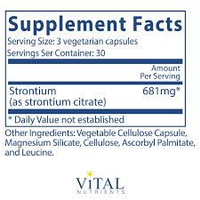 Vital Nutrient Strontium *